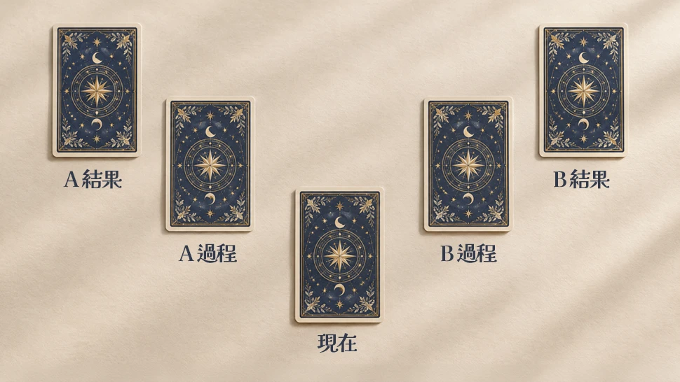 二擇一牌陣示意