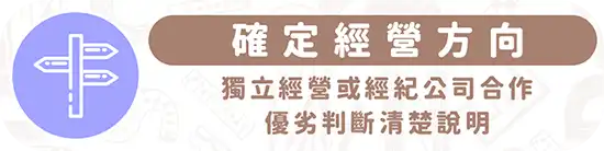 確立IP獨立經營或是經紀公司合作