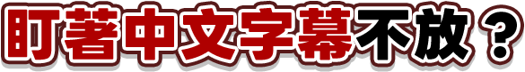 盯著中文字幕不放？