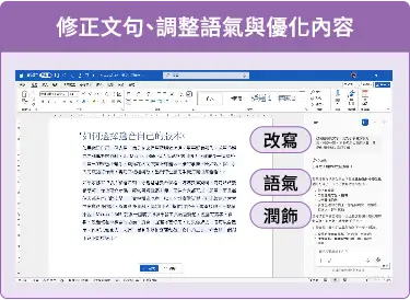 修正文句、調整語氣與優化內容